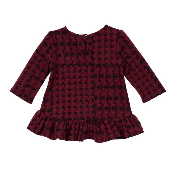 Outfit - Lily Burgundy Houndstooth Set