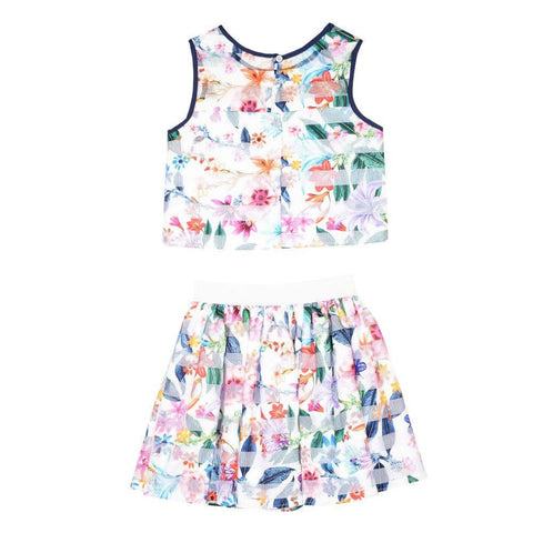 Rita Bright Floral Skirt Set