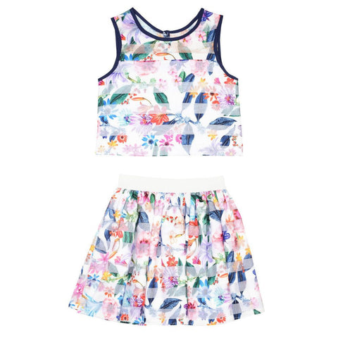 Rita Bright Floral Skirt Set