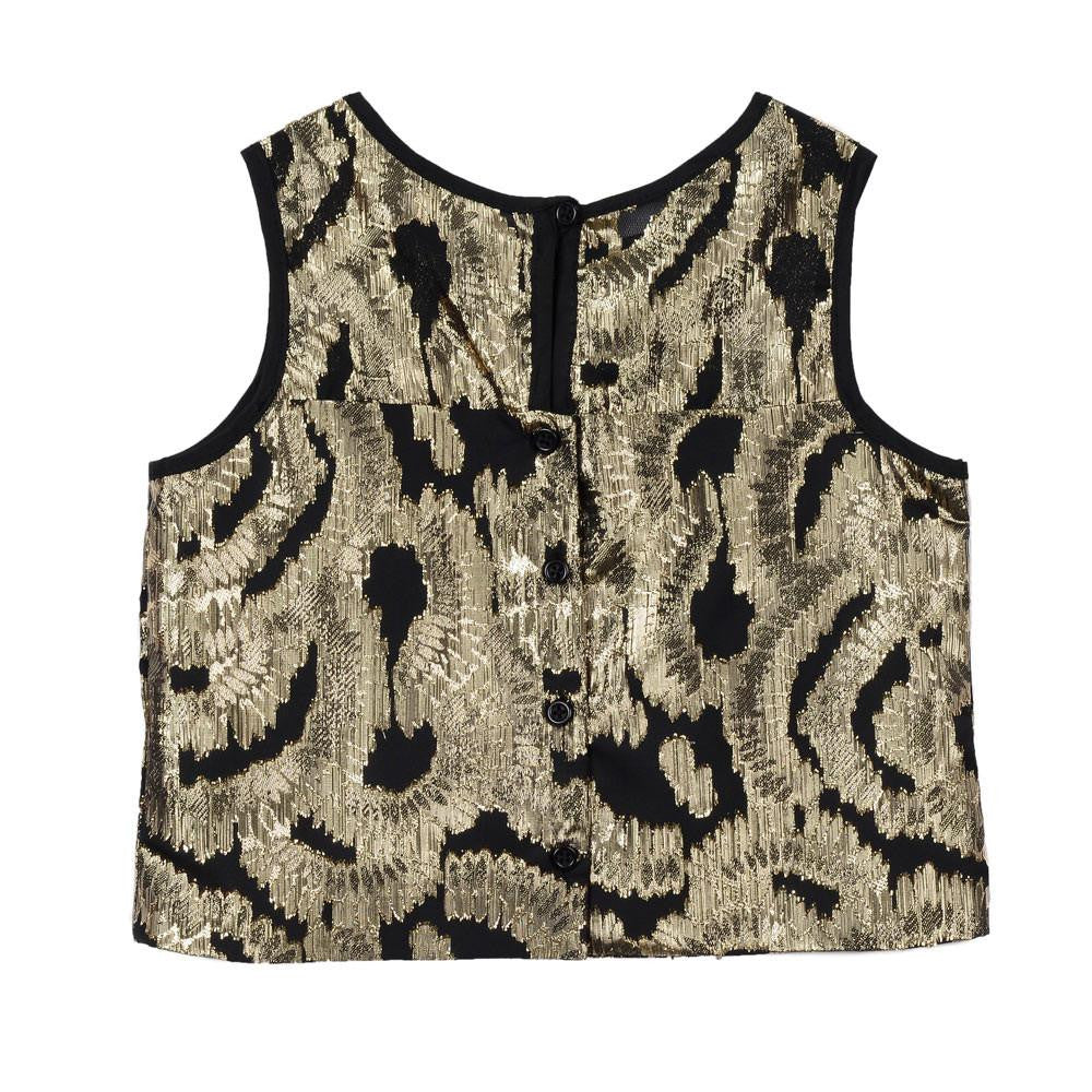 Outfit - Rita Gold Swirls Skirt Set