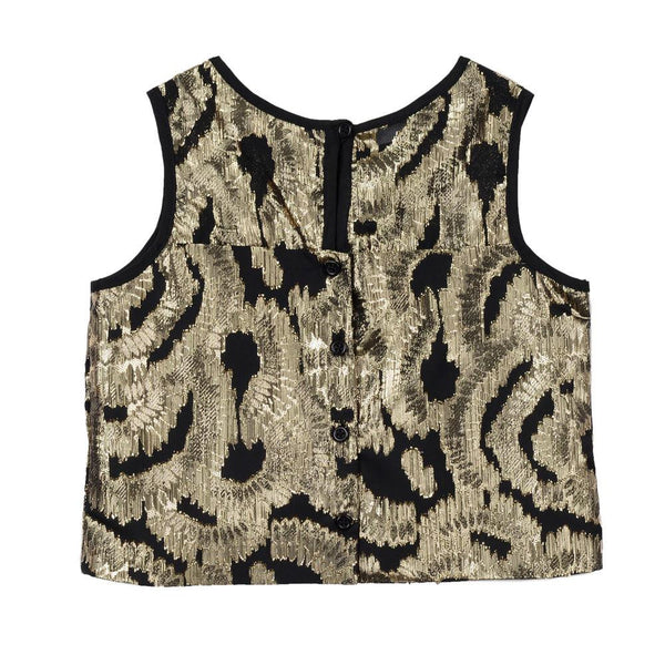 Outfit - Rita Gold Swirls Skirt Set