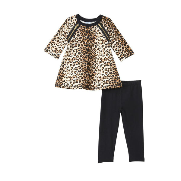 Outfit - Zazie Leopard Print Legging Set