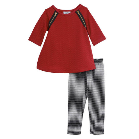 Zazie Red Quilted Legging Set